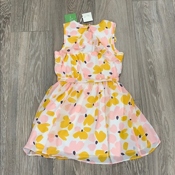 NWT Kate Spade Daub Floral Ruffle Dress - Picture 5 of 8
